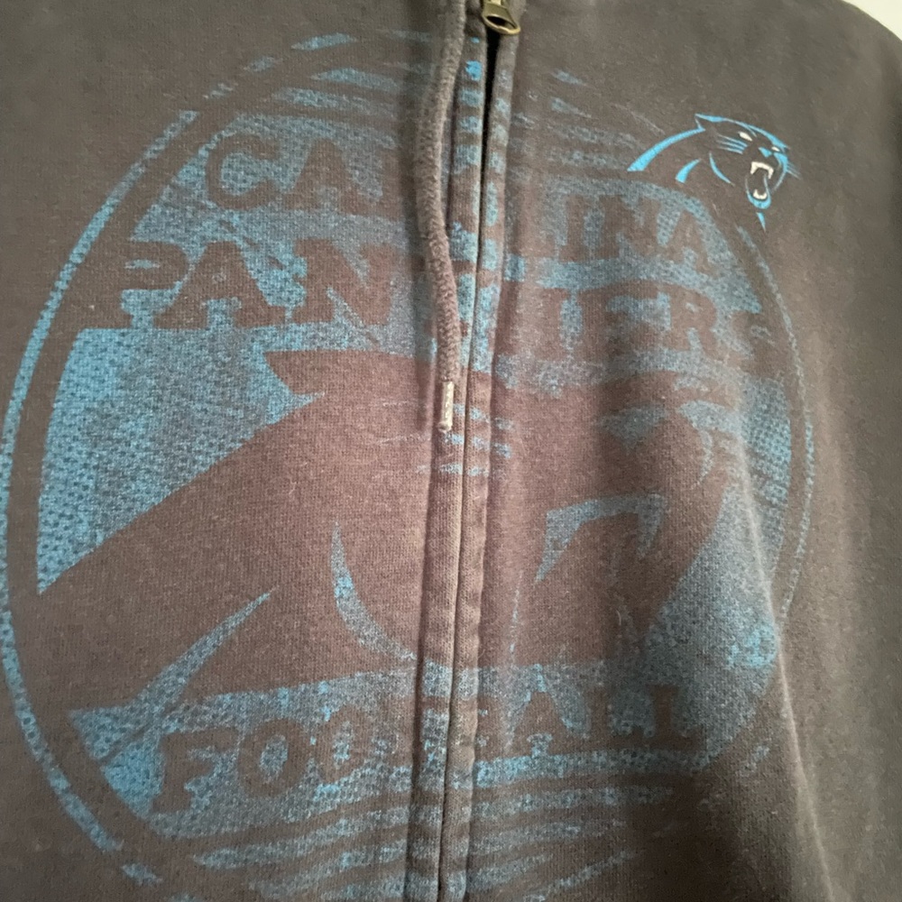 Vintage look Carolina Panthers Zip up Hoodie S/M